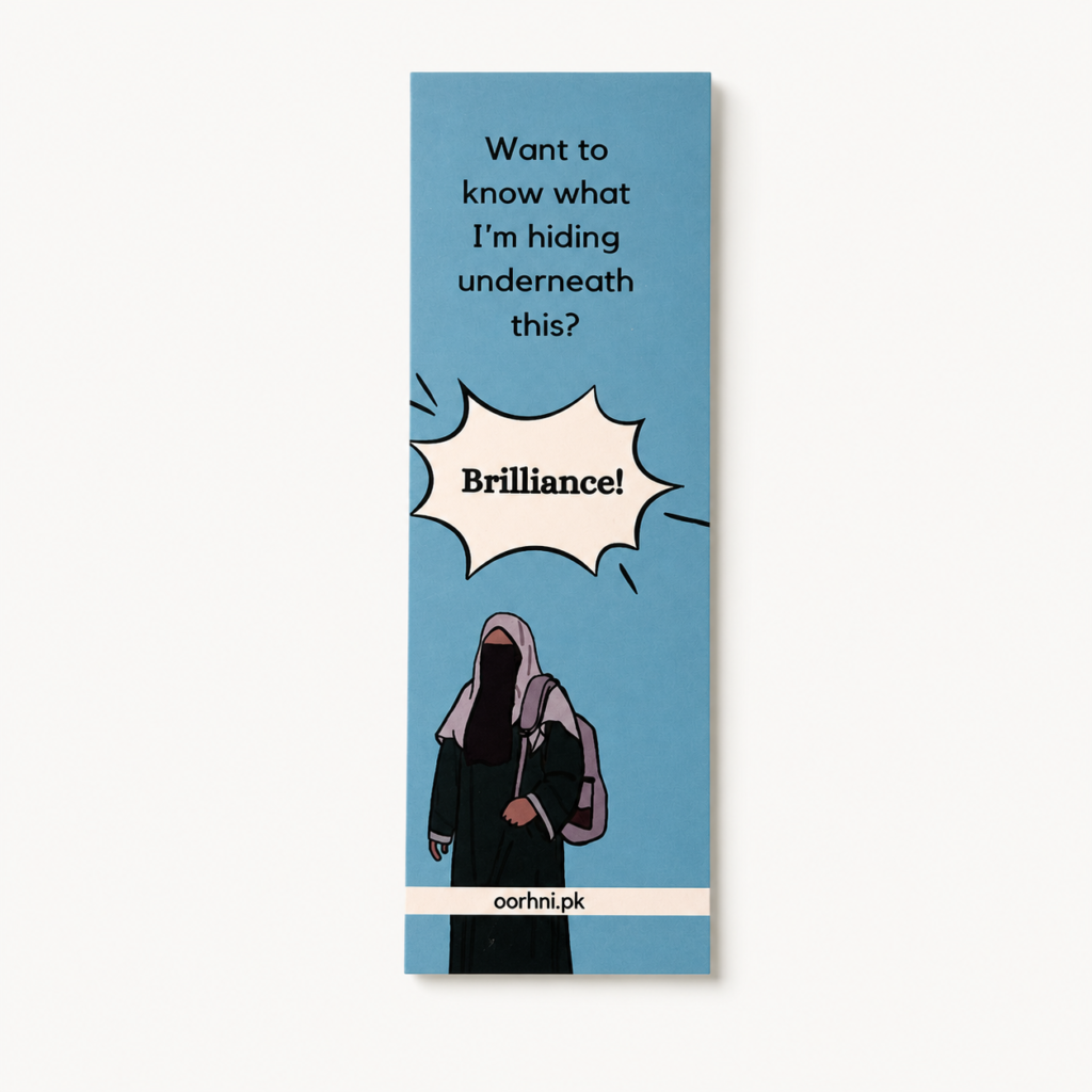 “Brilliance” hijabi bookmark by oorhni, front view