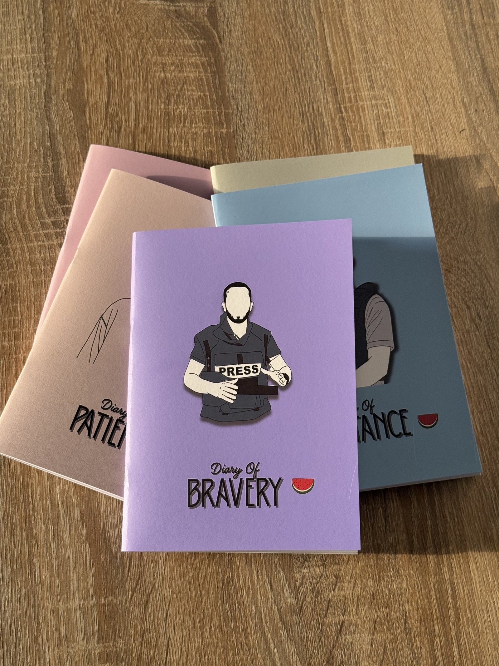 Diary of Bravery Palestine journal, with the falasteen diaries set