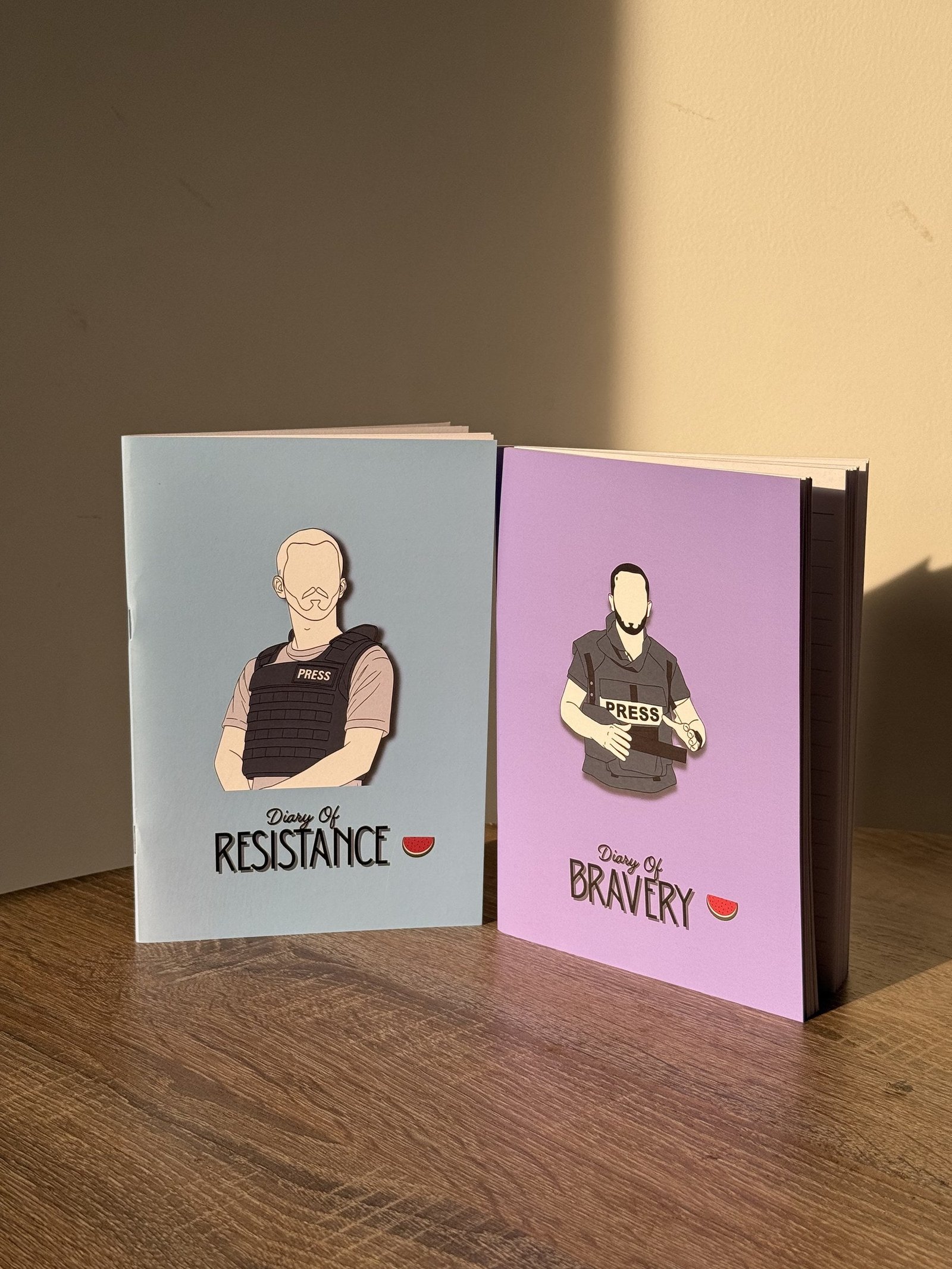 Diary of Resistance Palestine journal, with another falasteen diary