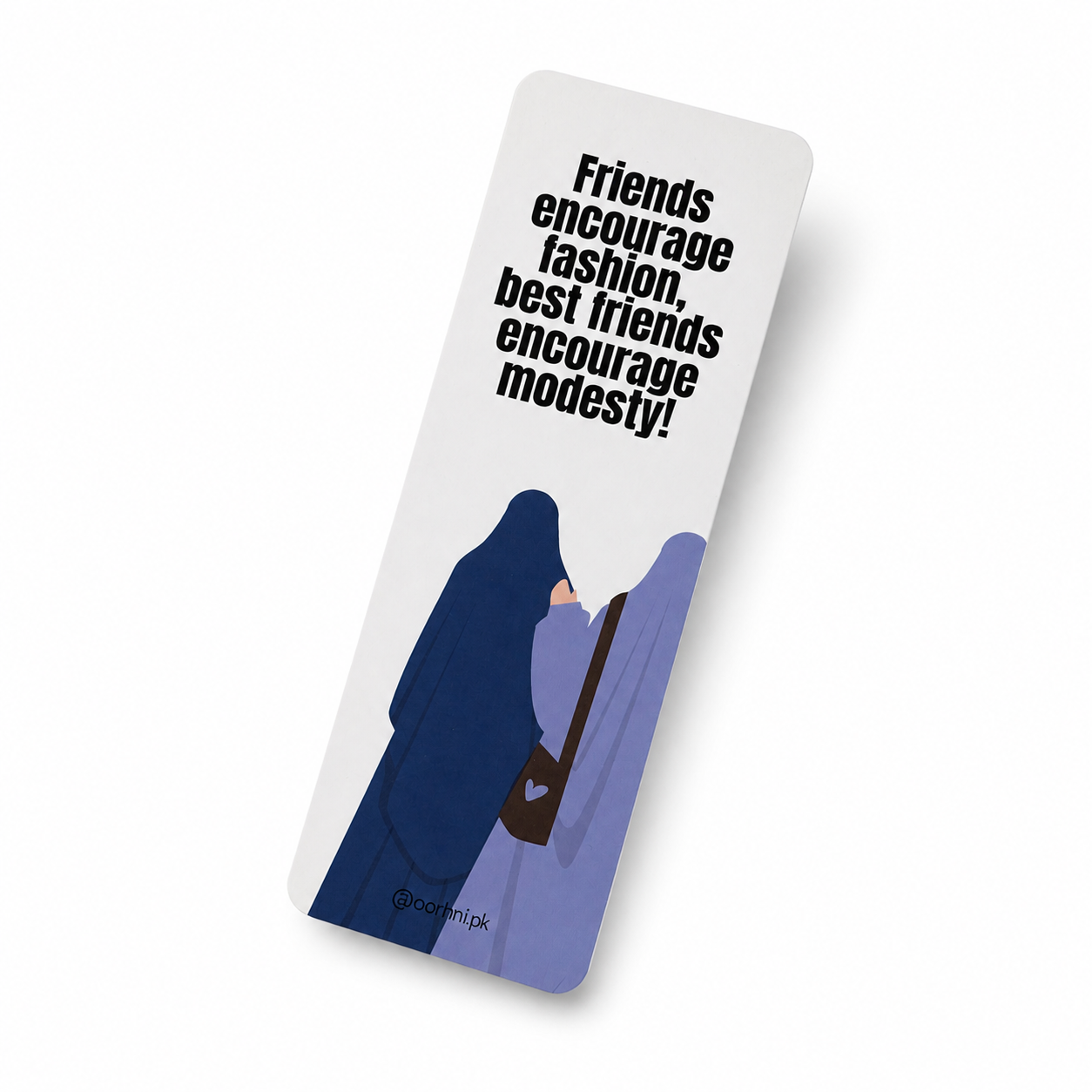 “Friends encourage fashion” hijabi bookmark by oorhni, styled photo