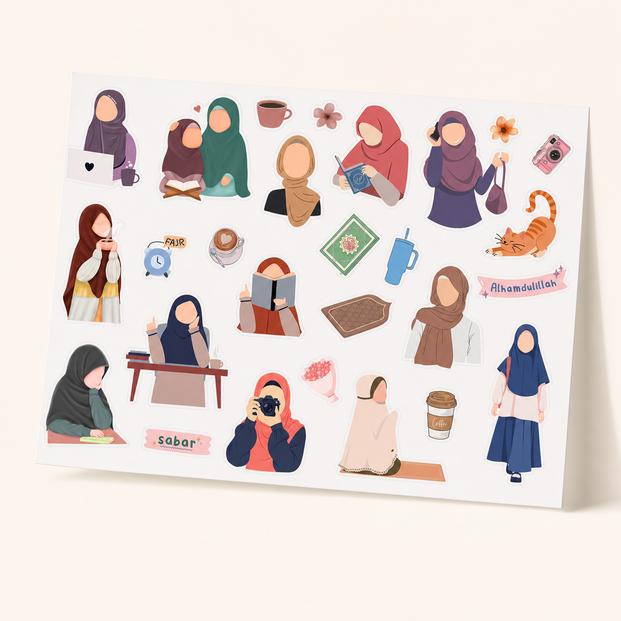 Modest Girl sticker sheet by oorhni, full sheet
