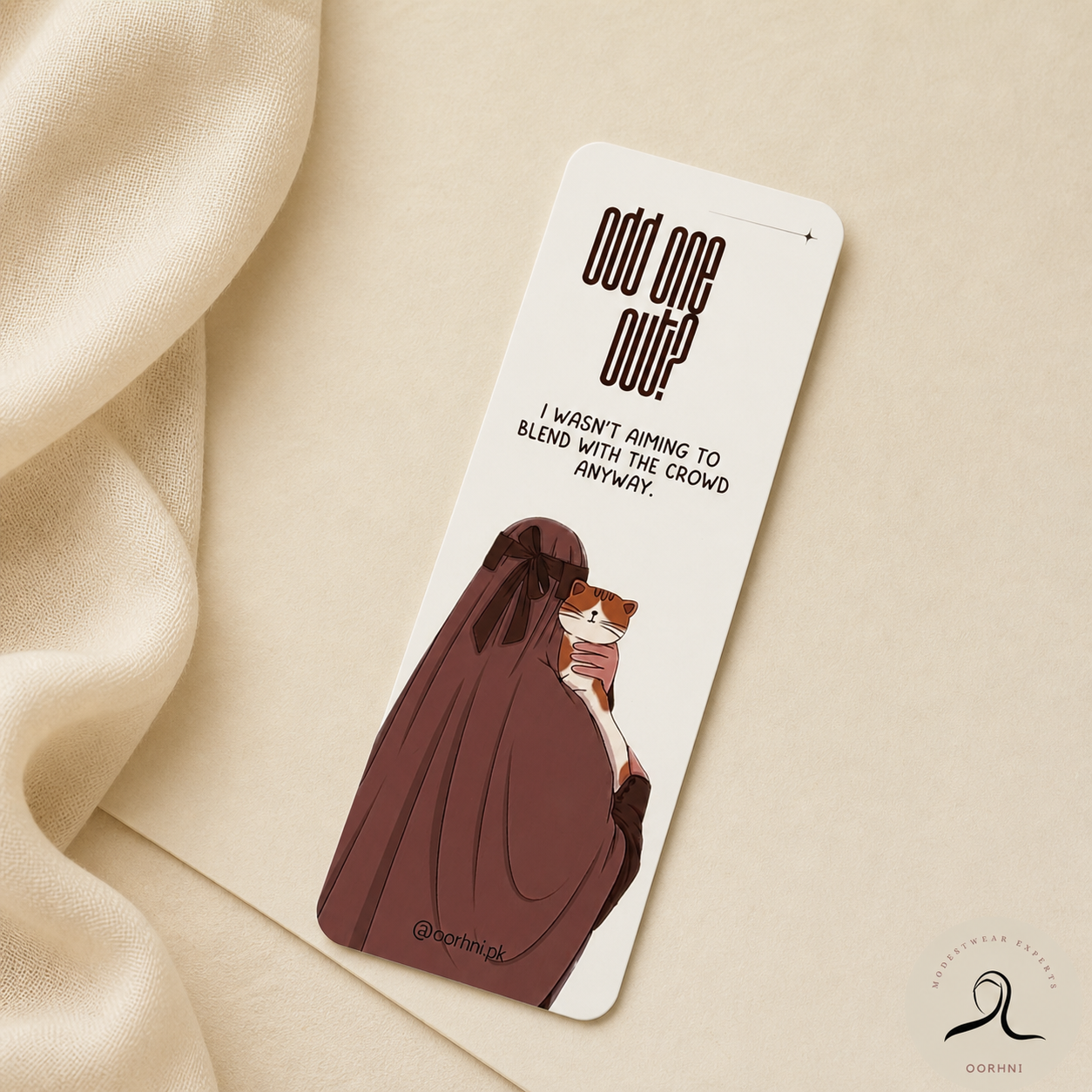 “Odd one out?” hijabi bookmark by oorhni, styled photo