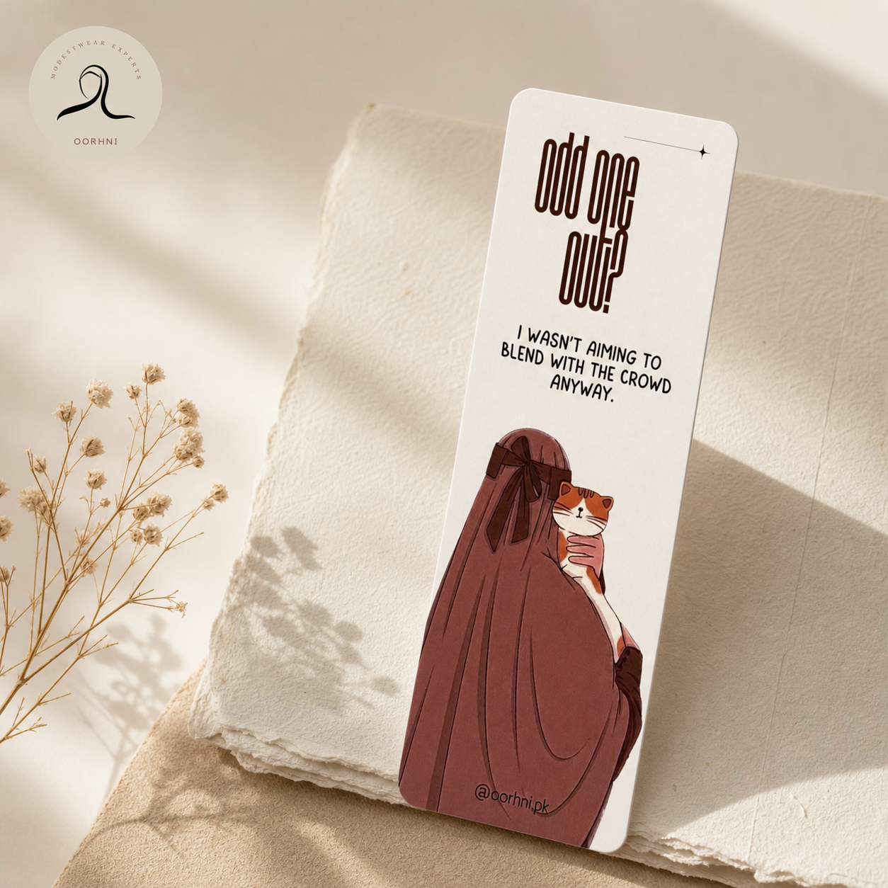 “Odd one out?” hijabi bookmark by oorhni, styled photo