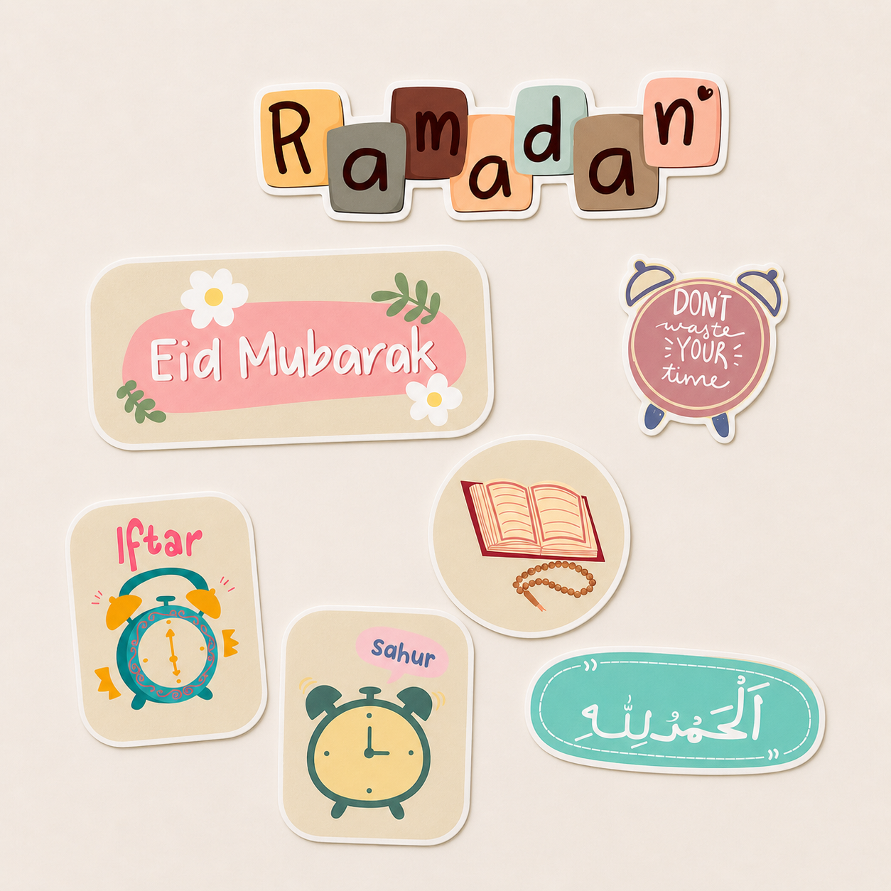 Ramadan sticker sheet by oorhni, Eid Mubarak close-up