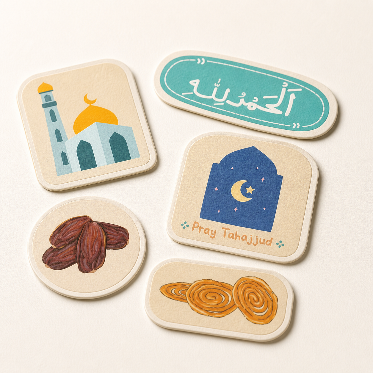 Ramadan sticker sheet by oorhni, masjid and dates close-up