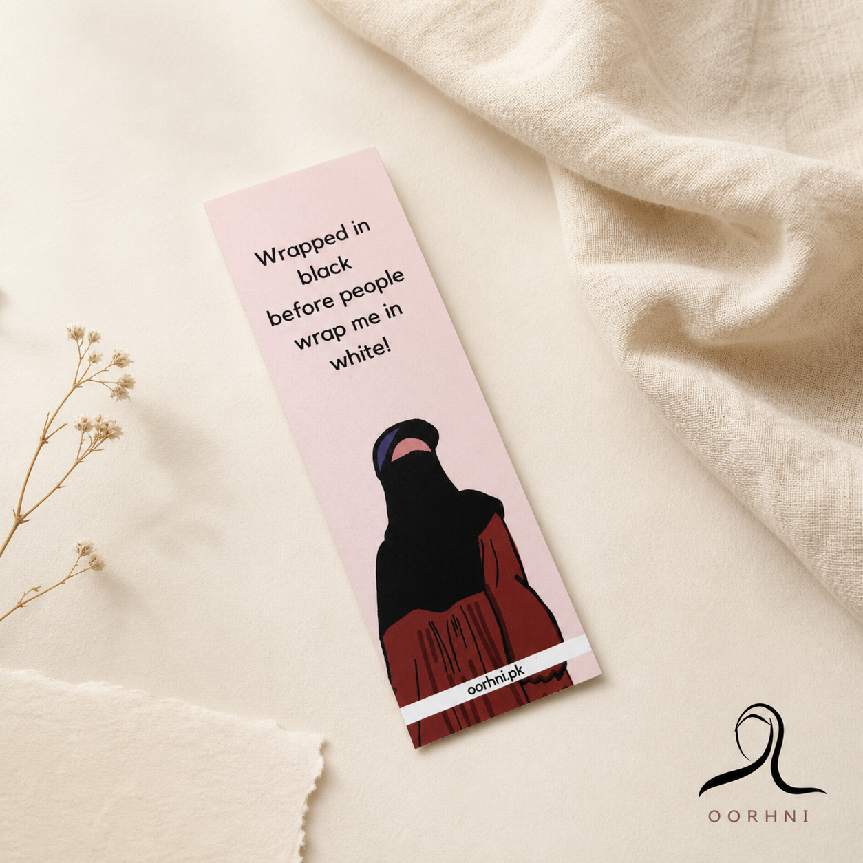 “Wrapped in black” hijabi bookmark by oorhni, styled photo