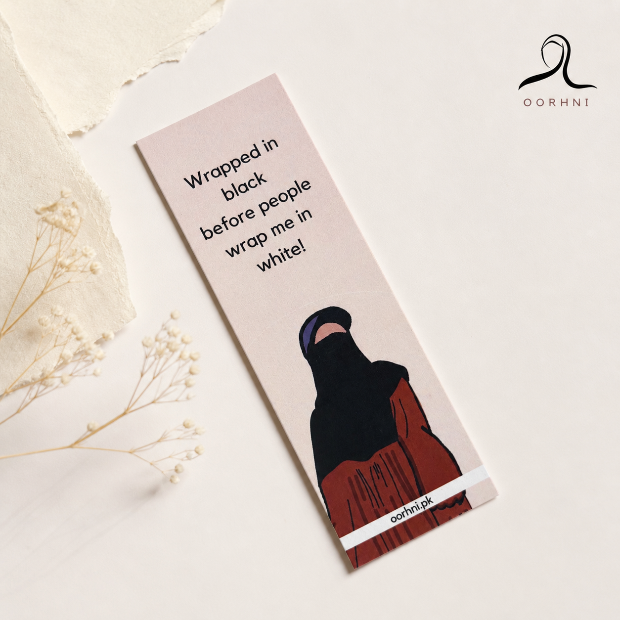“Wrapped in black” hijabi bookmark by oorhni, styled photo